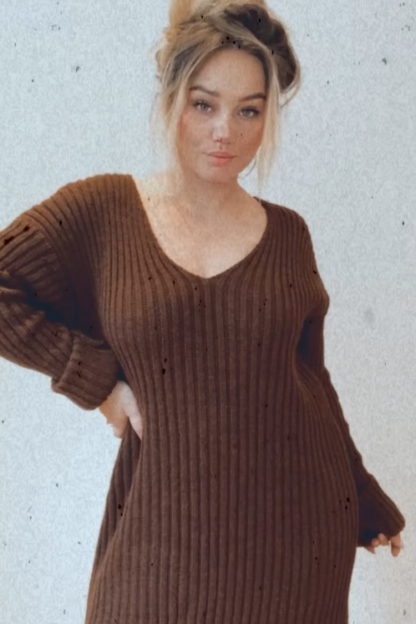 Terracotta sweaterdress